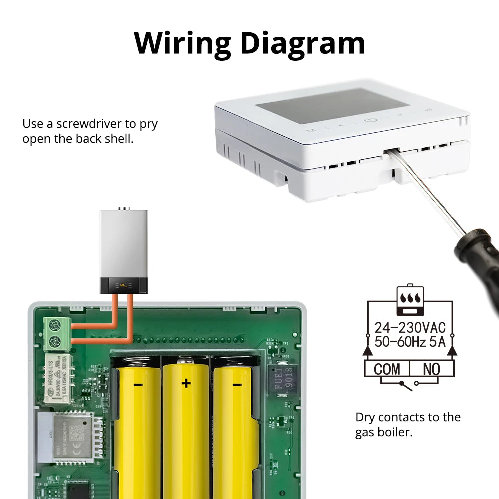 Beok Tuya WiFi Smart Thermostat for Gas Boiler