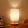 USB Bedside Wooden Table Lamp