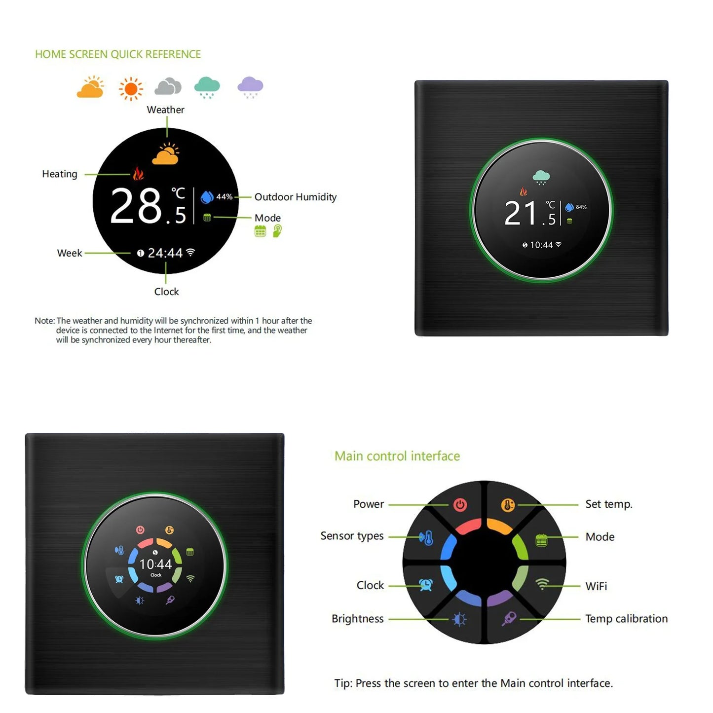 WiFi Smart Thermostat – Programmable Temperature Controller with App & Voice Control