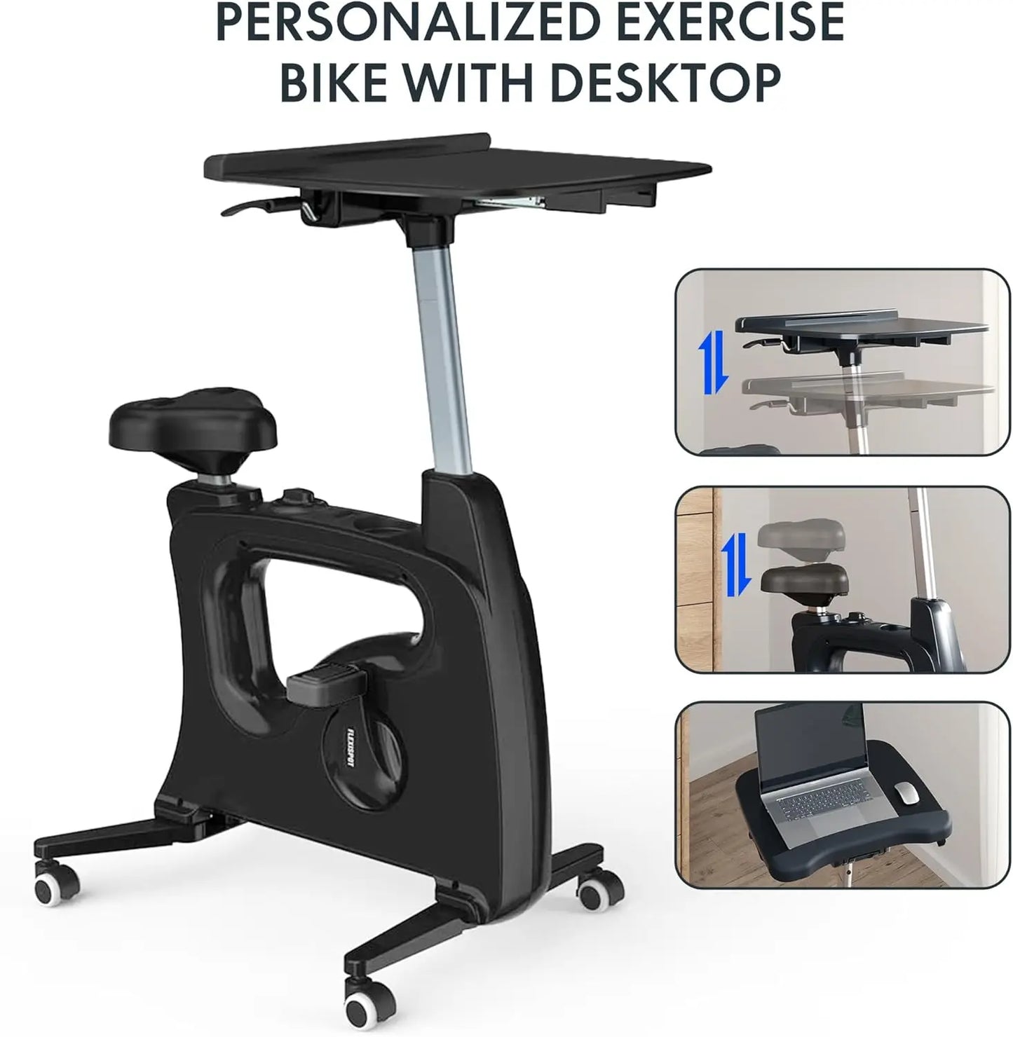 3-in-1 Desk Exercise Bike with Pedal Exerciser