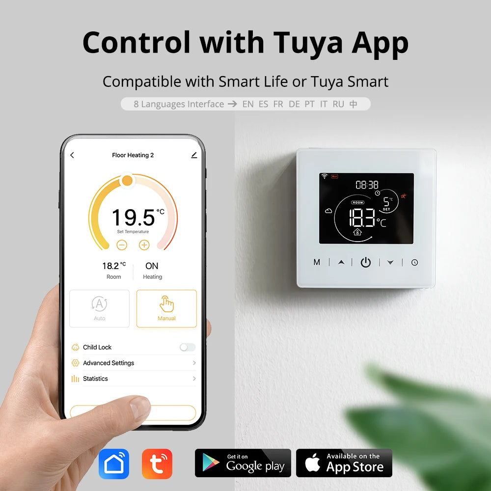 Beok Tuya WiFi Smart Thermostat for Gas Boiler