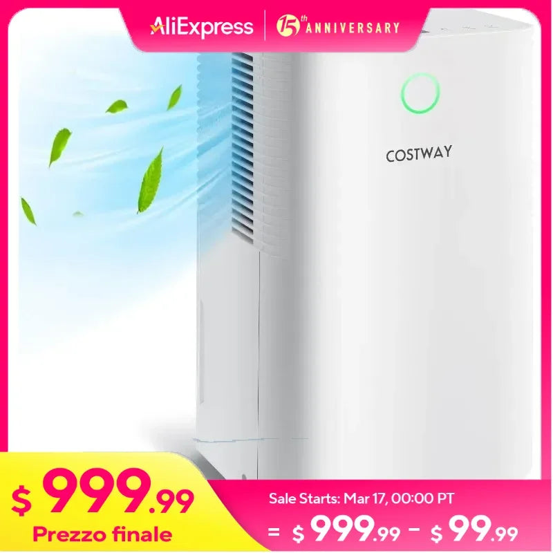 32 Pint 2000 Sq. Ft Home Dehumidifier with LED Touch Control