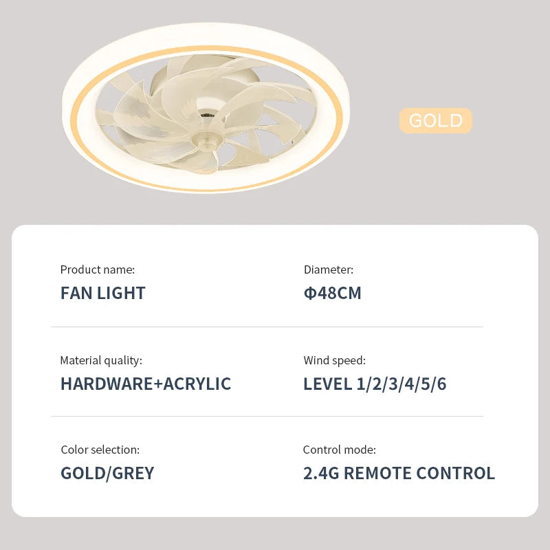 Modern Remote Control Ceiling Fan Light