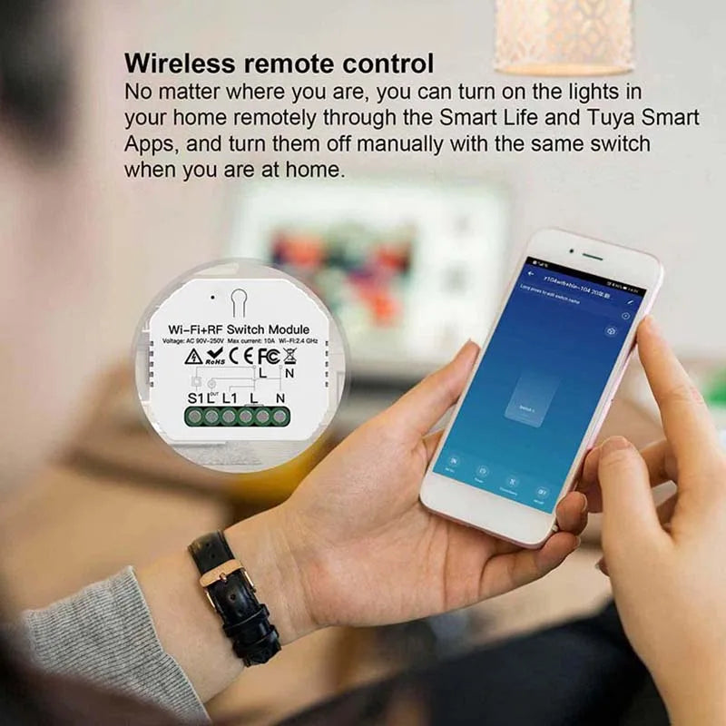 Tuya WiFi Smart Switch with RF433 Remote Control