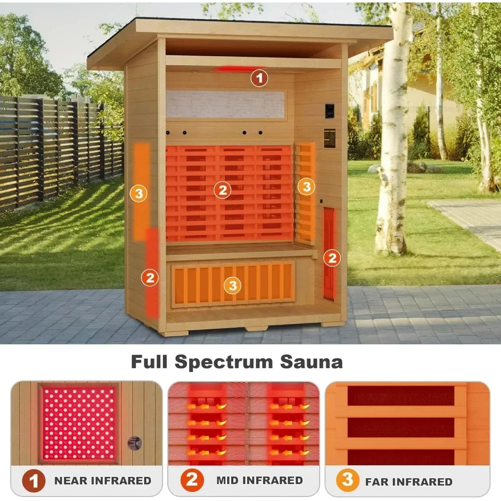 MEISSALIVVE Full-Spectrum Infrared Outdoor Sauna
