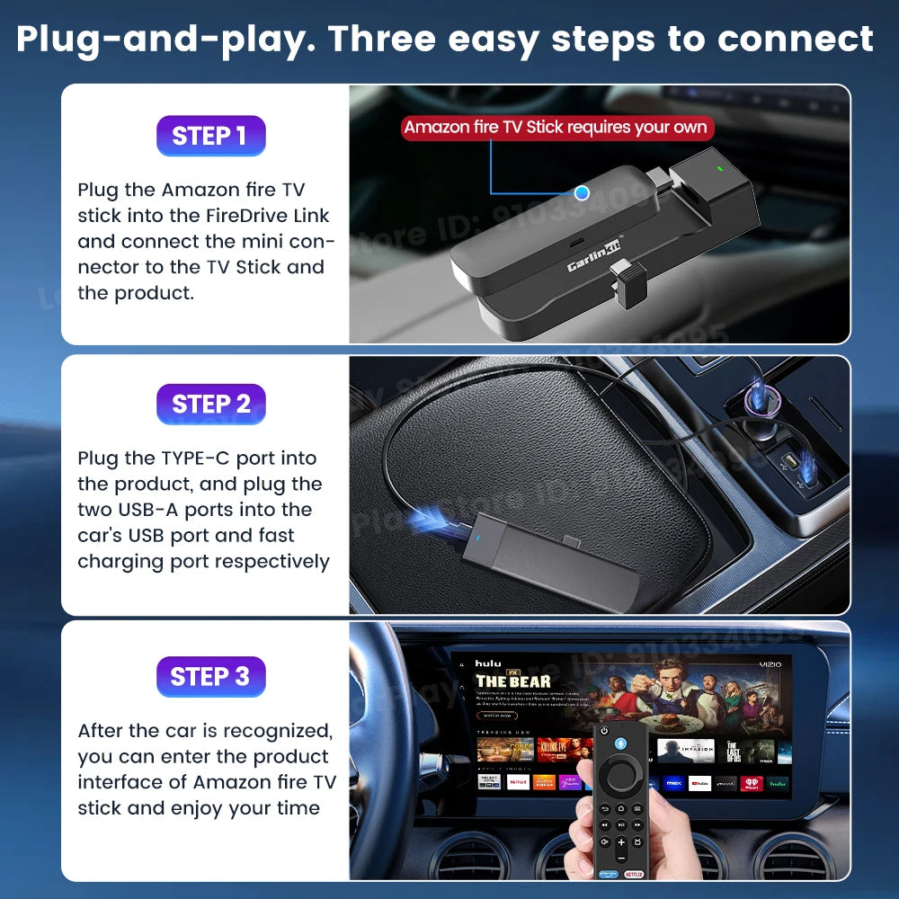 Carlinkit FireDrive Link – Stream Fire TV Stick on CarPlay Display