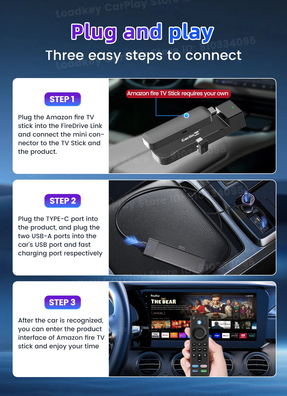 Carlinkit FireDrive Link – Stream Fire TV Stick on CarPlay Display