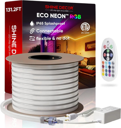 131.2FT LED RGB Neon Rope Lights with Remote