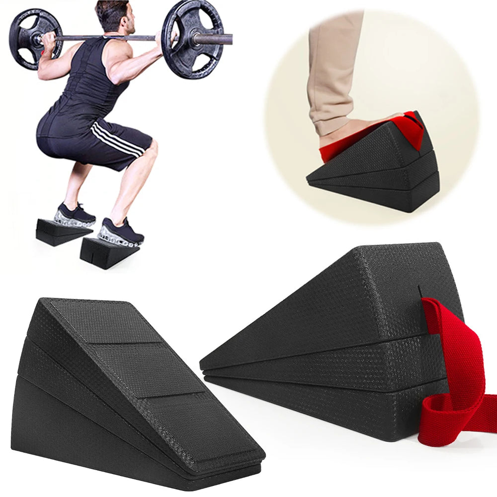 Adjustable 3-Piece Squat and Calf Stretch Wedge Set
