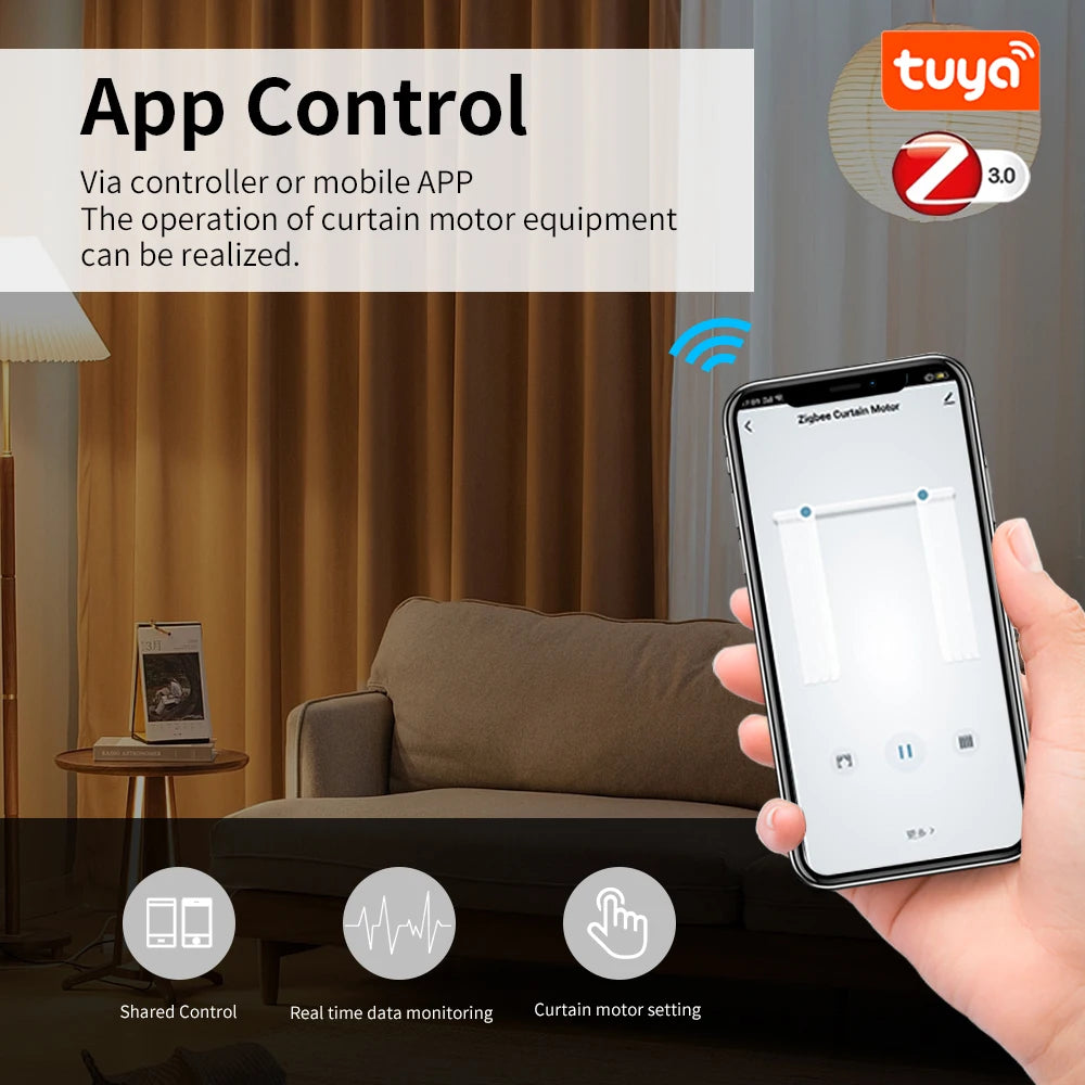 Smart Tuya Electric Curtain Motor – 22.5CM