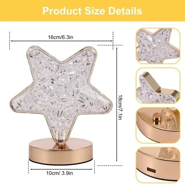 LED Moon Star Tree Topper Light