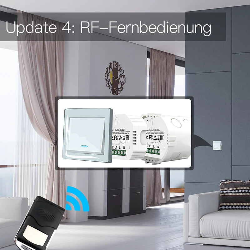Tuya WiFi Smart Switch with RF433 Remote Control