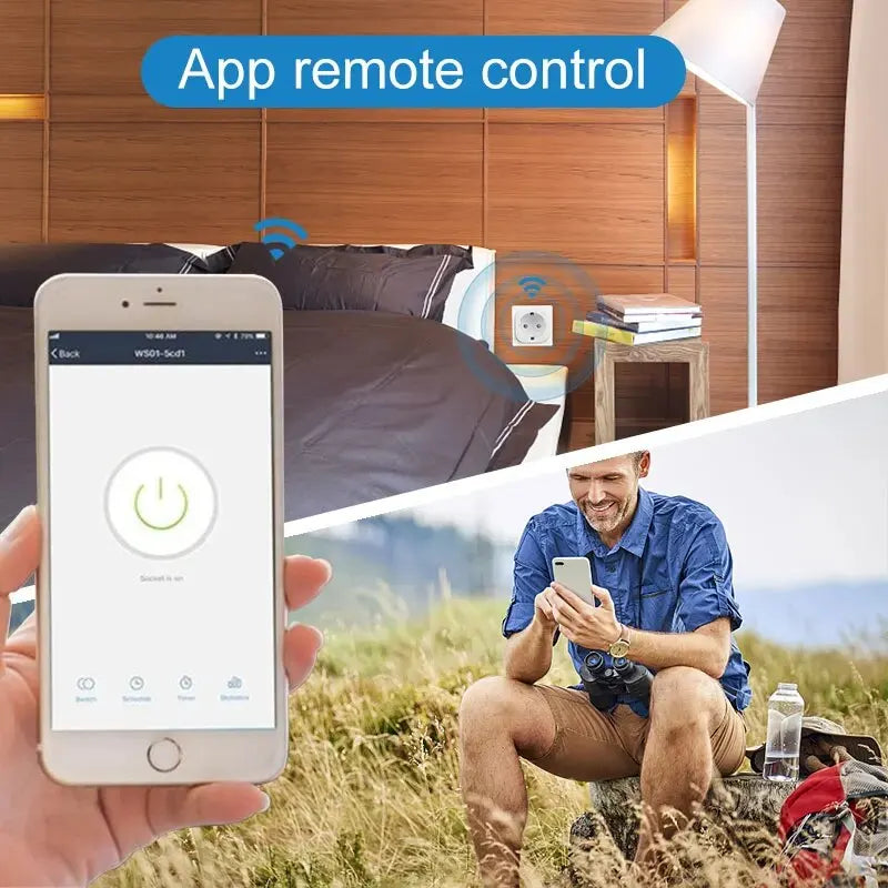 Tuya Smart WiFi 20A EU Plug – Voice-Controlled Socket