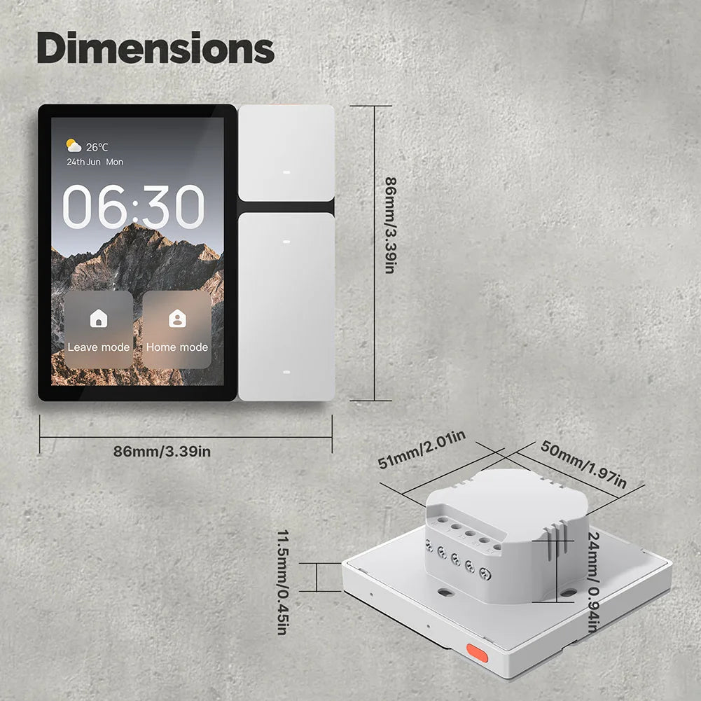 WiFi 3.5-Inch Smart Home Control Panel with IR Remote
