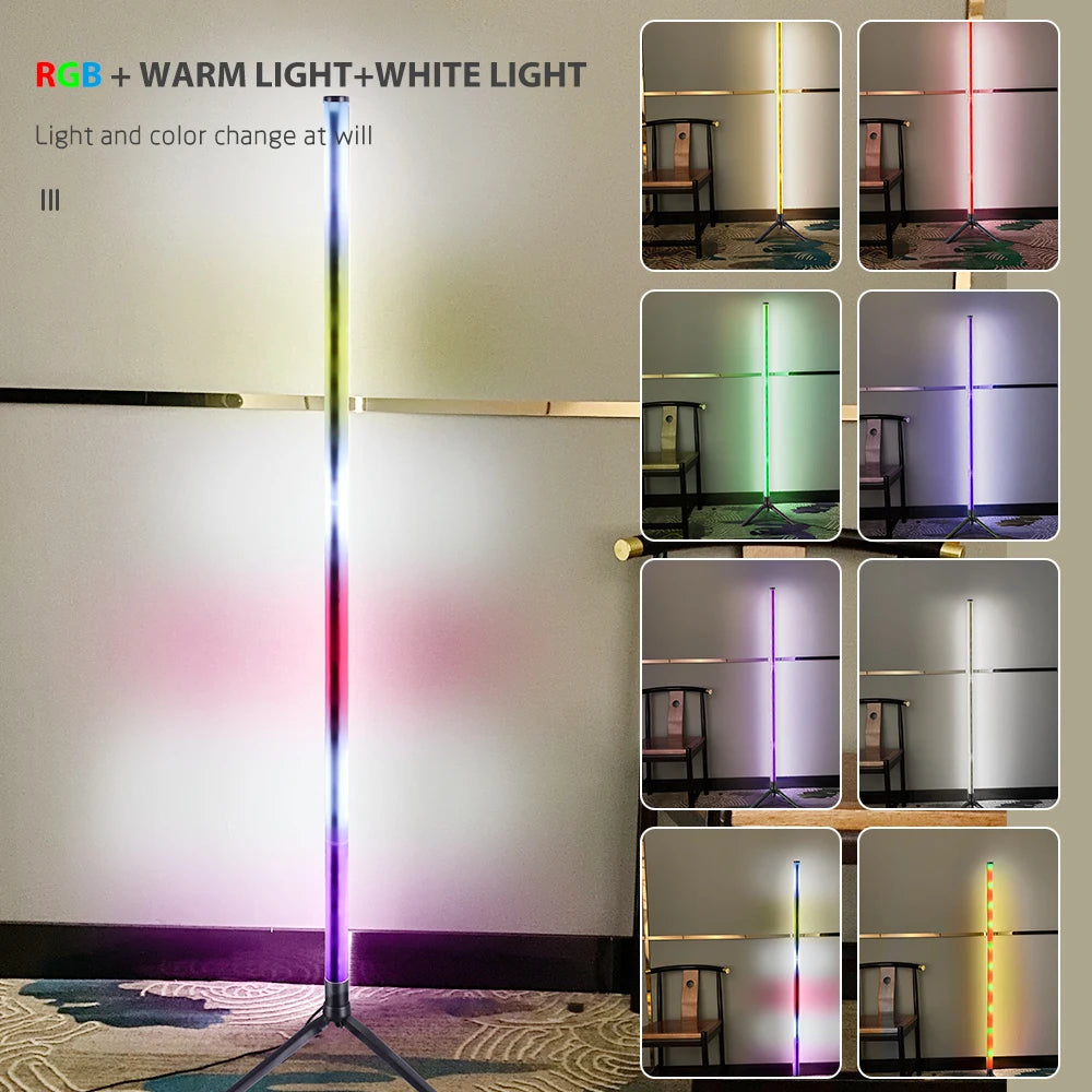 RGB Corner Floor Lamp – Dimmable Ambient Lighting