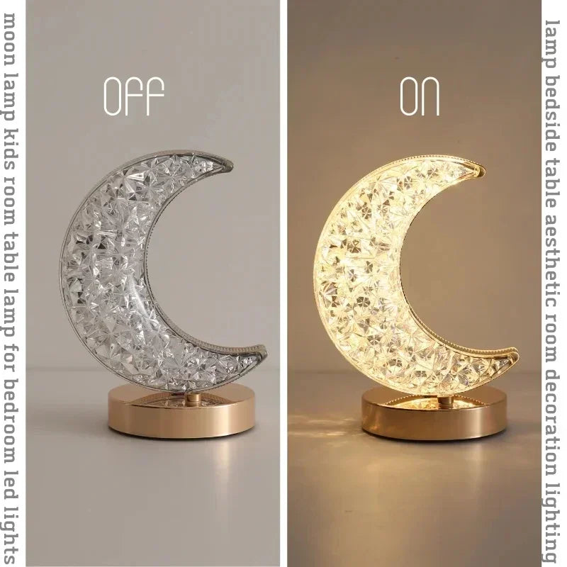 LED Moon Star Tree Topper Light