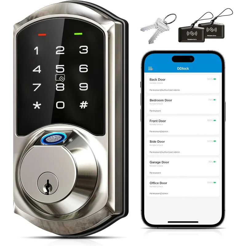 Fingerprint Smart Lock with 7-in-1 Keyless Entry and App Control
