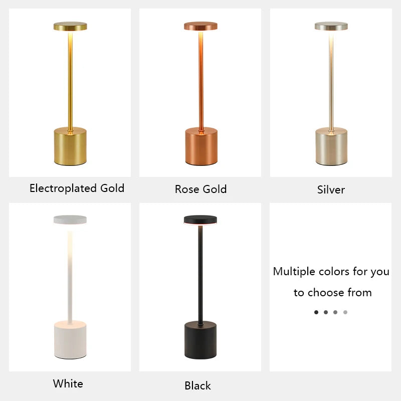 USB Rechargeable LED Table Lamp – 3-Color Touch Control