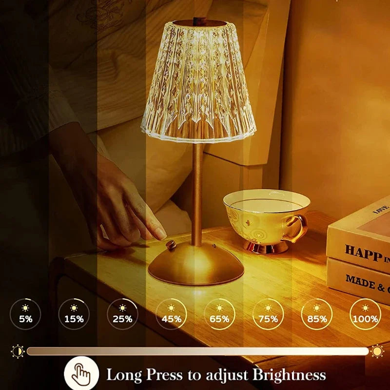 LED Table Lamp – Touch Sensor & Dimmable Rechargeable
