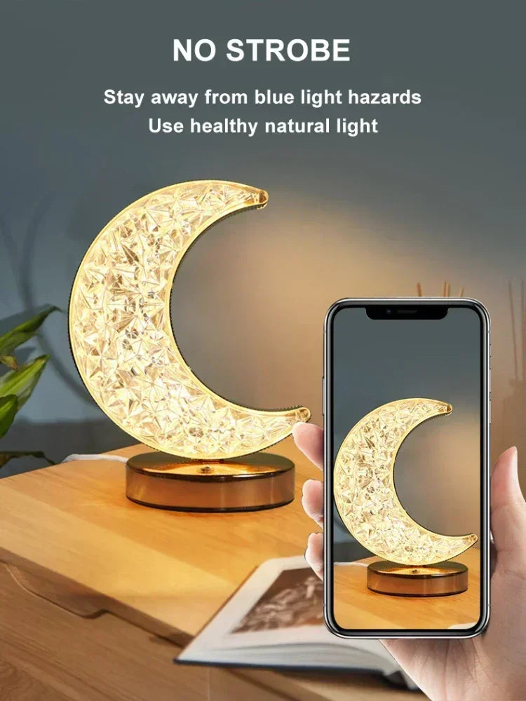 LED Moon Star Tree Topper Light
